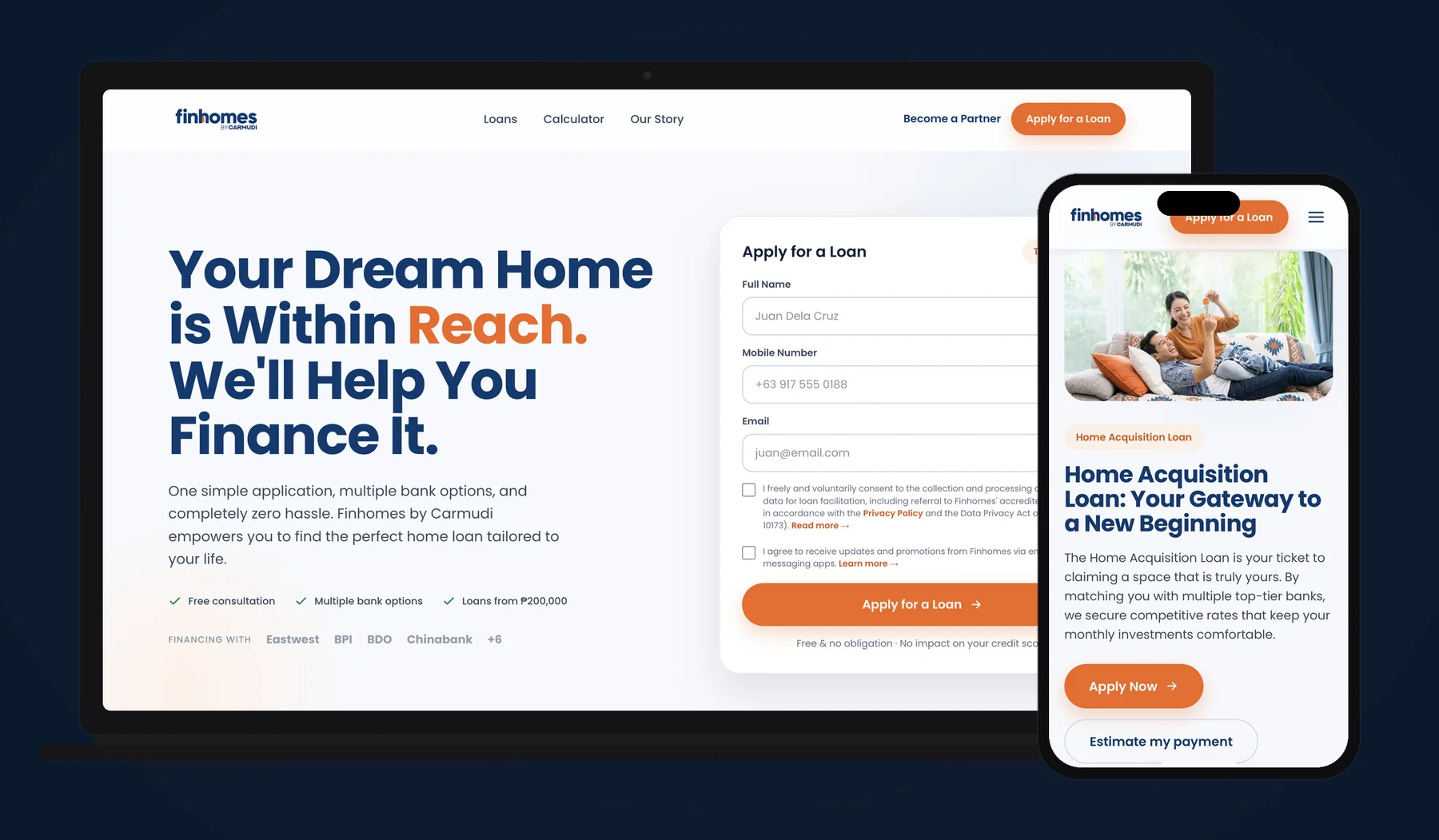 FinHomes website